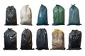 Set with different trash bags full of garbage Royalty Free Stock Photo