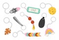 Set of different trinkets