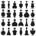 Set of different type of perfume bottles Royalty Free Stock Photo