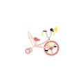 Set Of Different Types Of Kids Bicycles, Colorful Bicycles With Different Types Of Frame Illustrations Royalty Free Stock Photo