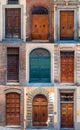 Set of Italian doors Royalty Free Stock Photo