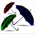 Set of different umbrellas Royalty Free Stock Photo