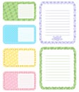 Set of different vector note papers adhesive remind.