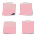 Set of different vector note papers. Royalty Free Stock Photo