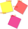 Set of different vector note papers. Royalty Free Stock Photo