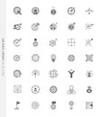 Set of 35 different vector target icons