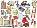 Set of different vintage objects Royalty Free Stock Photo