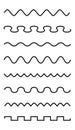 Set of different wave Lines, thin line design
