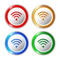 Set of different wifi icons, buttons for design.