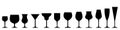 Set different wineglass icon, logo, sign Ã¢â¬â vector