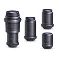Set of digital camera lenses. Royalty Free Stock Photo