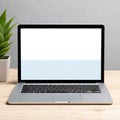 Realistic laptop screen mockup design template Royalty Free Stock Photo