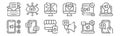 set of 12 digital marketing lineart icons. outline thin line icons such as mobile shopping, campaign, mobile device, advertisement