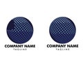 Set of Digital Pixel Globe Logo Design Template Royalty Free Stock Photo