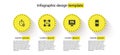 Set Digital speed meter 5G, network, Monitor with and Mobile. Business infographic template. Vector