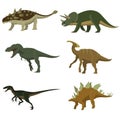 Set of dinosaurs.