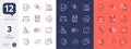 Set of Disability, Fast delivery and Budget line icons. For design. Vector
