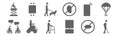 set of 12 disabled people assistance icons. outline thin line icons such as cripple, parking, wheelchair, smartphone, blind,