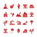 set of disaster icons. Vector illustration decorative design Royalty Free Stock Photo