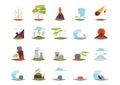 Set of disaster icons. Vector illustration decorative design Royalty Free Stock Photo