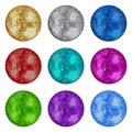 Set of disco balls Royalty Free Stock Photo