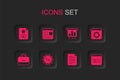 Set Discount percent tag, Advertising, File document, Browser setting, SEO optimization, Board with graph chart and
