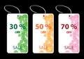 Set of Discount Sale Tags