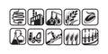 Set of distillery production icons