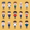 Set of diverse business people. Different and dress styles. Royalty Free Stock Photo