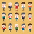 Set of diverse business people. Different and dress styles. Royalty Free Stock Photo