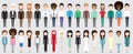 Set of diverse business people Royalty Free Stock Photo