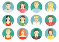 Set of diverse people avatar icons