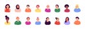 Set of diverse people avatars portraits vector illustration Royalty Free Stock Photo