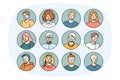 Set of diverse people avatars Royalty Free Stock Photo