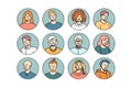 Set of diverse people avatars Royalty Free Stock Photo