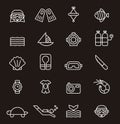 Set of diving related icons