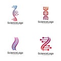 Set of DNA Logo Design Concept Vector. Creative DNA Logo Template. Icon Symbol Royalty Free Stock Photo