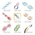 Set of DNA molecule Icons