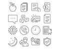 Document, Blog and Approved checklist icons. Quick tips, Clock and Phone payment signs. Vector