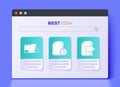 Set Document with clock, Folder and lock and Next page arrow icon. Vector