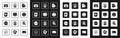 Set Document and cursor, Monitor envelope, Address book, Calendar with email, Chat messages notification monitor, Create