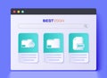 Set Document folder, Delete folder and DOC file document icon. Vector Royalty Free Stock Photo
