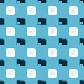 Set Document folder and Floppy disk for computer data storage on seamless pattern. Vector