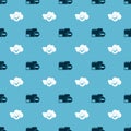 Set Document folder with minus and Cloud with check mark on seamless pattern. Vector