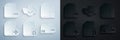 Set Document and lock, Upload file document, Add new, folder with minus, Cloud check mark and icon. Vector Royalty Free Stock Photo