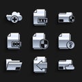 Set Document protection concept, Next page arrow, Cloud storage text document folder, Unknown, DOC file, and Add cloud