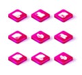 Set Document with star, Delete file document, and lock, Cloud check mark, upload, storage text folder, DOC and icon Royalty Free Stock Photo