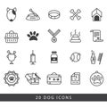 Set of dog icons. Vector illustration decorative background design Royalty Free Stock Photo