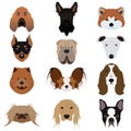 Set of Dog Vectors and Icons Royalty Free Stock Photo