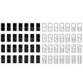 Set of Dominoes icon on white background. domino tiles black sign. Abstract concept 28 pieces for game graphic symbol. flat style Royalty Free Stock Photo